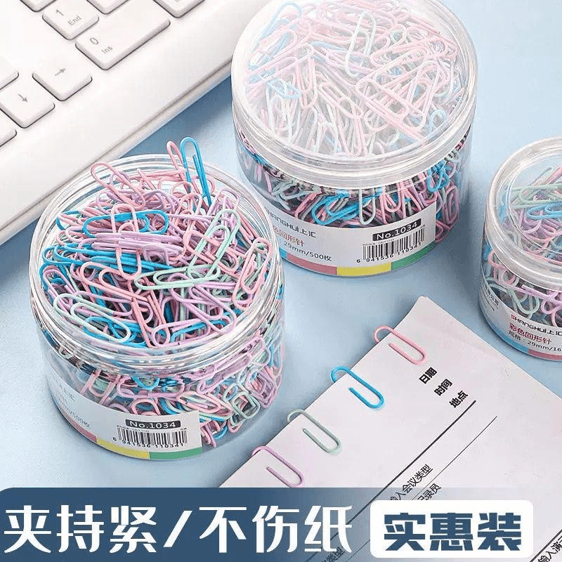 Colour Paper Clips, Tub