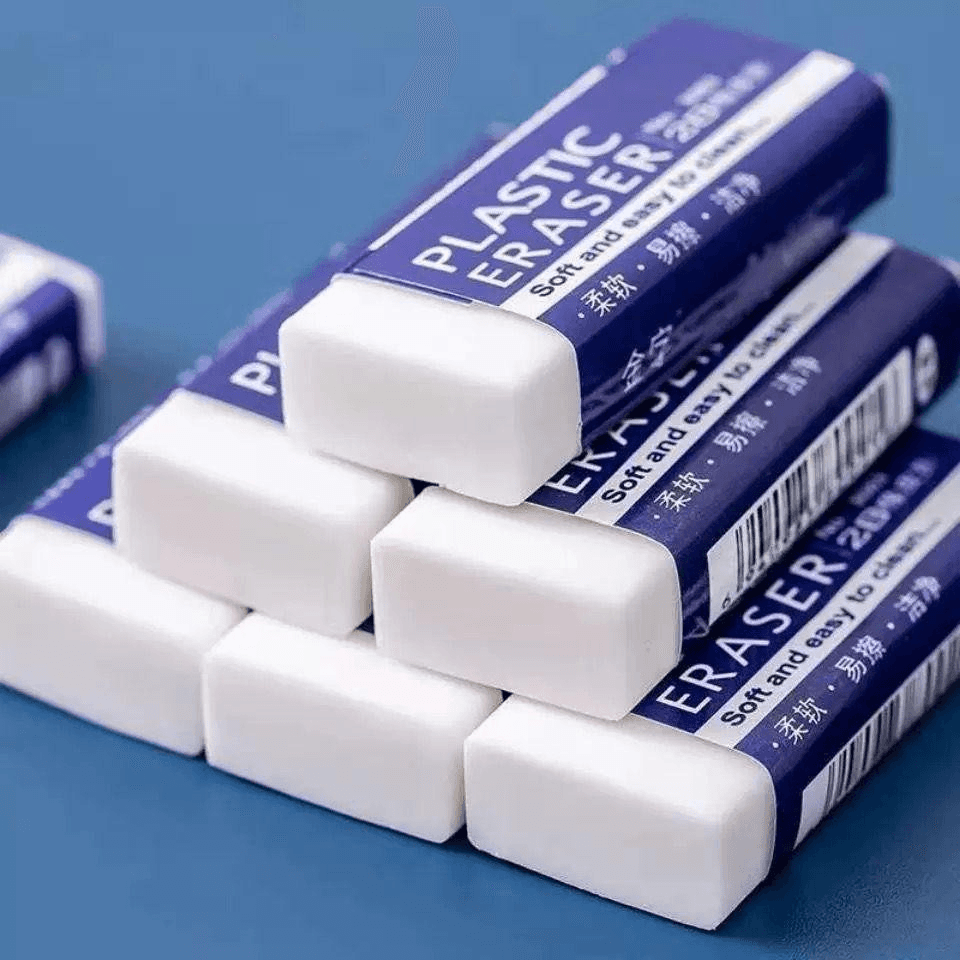 White Plastic Eraser