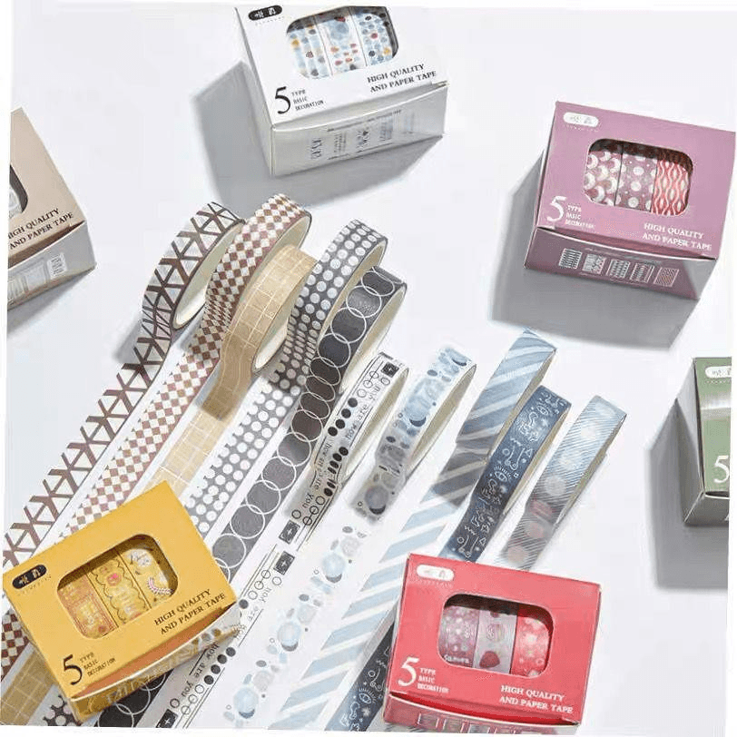 Washi Tape Set, 5 Rolls