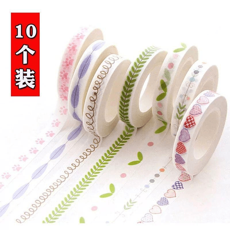 Decorative Washi Tape, 10 Rolls